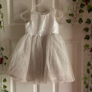 Elegant White and Gold Kids Formal